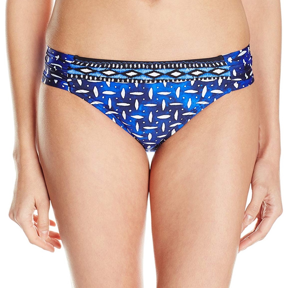 La Blanca Side Shirred Hipster Bikini Swim Bottom